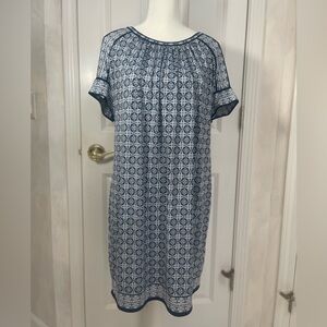 Max Studio Navy and White Mini Dress